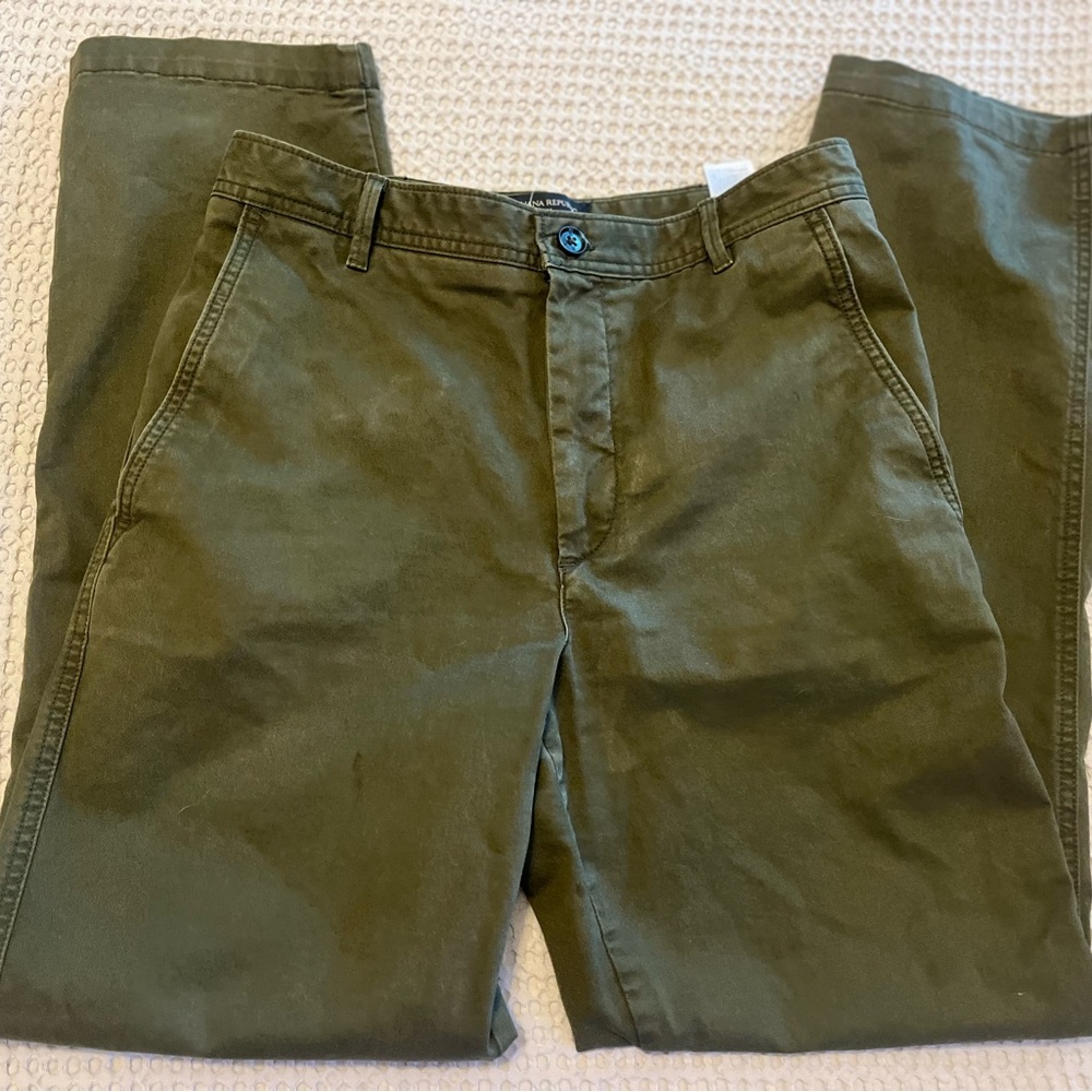 Banana republic army green slacks